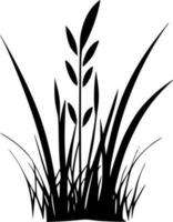 Grass, Minimalist and Simple Silhouette - Vector illustration