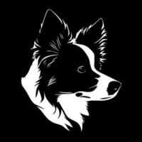 Border Collie, Minimalist and Simple Silhouette - Vector illustration