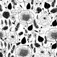 Seamless Pattern, Minimalist and Simple Silhouette - Vector illustration