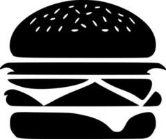 Hamburger, Minimalist and Simple Silhouette - Vector illustration