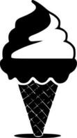 Ice Cream, Minimalist and Simple Silhouette - Vector illustration