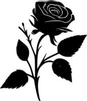 Rose, Black and White Vector illustration