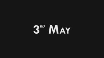 Third, 3rd May Text Cool and Modern Animation Intro Outro, Colorful Month Date Day Name, Schedule, History video