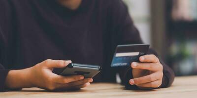 Consumers use credit cards to conduct financial transactions ,payment with wireless communication technology ,Digital money transfer ,e-commerce , Online payment shopping ,internet banking photo