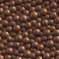 Chocolate bubbles seamless background. 3D Rendering. photo