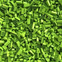 Green toy bricks background photo