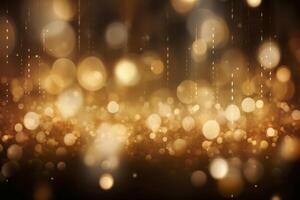 A blurred gold light, silver light abstract background with bokeh glow, Illustration. photo