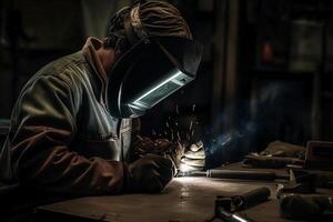 Welding, welder, soldering man Photography. photo