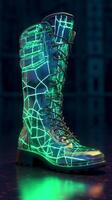 Boots glow in the dark. photo