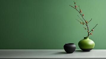 A stunning image of a minimalist green, showcasing the magical elegance found in simplicity. photo