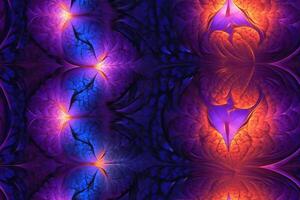 Fractal art, light, cool colors, photo