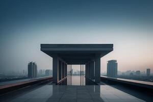 Minimalistic professional architecture photograpy. photo