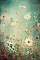 Floral dreamlike ethereal background imag. photo