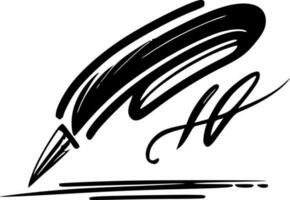 Handwriting - Minimalist and Flat Logo - Vector illustration