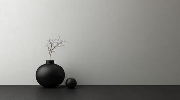 A stunning image of a minimalist black, showcasing the magical elegance found in simplicity. photo