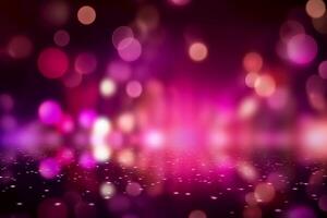 A blurred purple light, pink light abstract background with bokeh glow, Illustration. photo