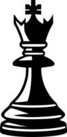 Chess, Black and White Vector illustration