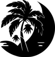 Tropical, Black and White Vector illustration