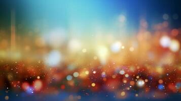 A blurred independense day, divine sky abstract background with bokeh glow, Illustration, photo