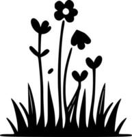 Spring - Black and White Isolated Icon - Vector illustration