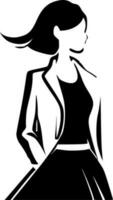 Fashion, Black and White Vector illustration