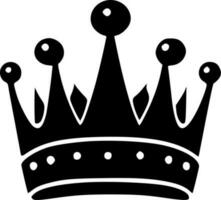 Crown, Black and White Vector illustration