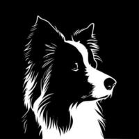 Border Collie, Minimalist and Simple Silhouette - Vector illustration