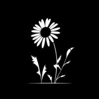 Flower - Black and White Isolated Icon - Vector illustration