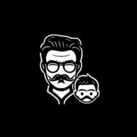 Dad - Black and White Isolated Icon - Vector illustration