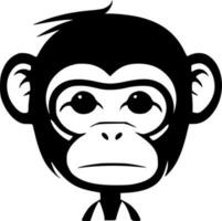 Monkey - Minimalist and Flat Logo - Vector illustration