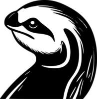 Sloth, Black and White Vector illustration