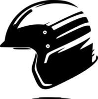 casco - negro y blanco aislado icono - vector ilustración