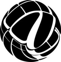 Volleyball, Black and White Vector illustration