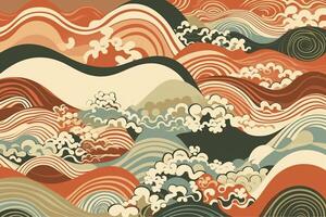 Japanese - patterned summer ripple background. photo