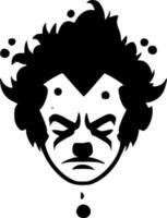 payaso - negro y blanco aislado icono - vector ilustración