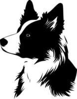 frontera collie - minimalista y plano logo - vector ilustración