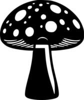 Mushroom, Minimalist and Simple Silhouette - Vector illustration