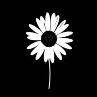 Daisy, Black and White Vector illustration