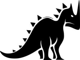 dinosaurio, negro y blanco vector ilustración