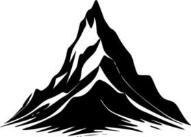 Mountain - Black and White Isolated Icon - Vector illustration