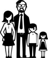 familia - minimalista y plano logo - vector ilustración