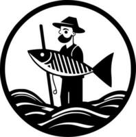 pescar - minimalista y plano logo - vector ilustración