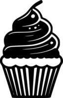 Cupcake, Minimalist and Simple Silhouette - Vector illustration