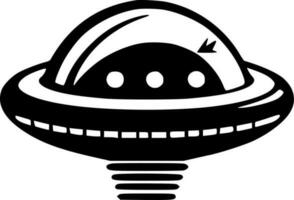 Flying Saucer, Minimalist and Simple Silhouette - Vector illustration