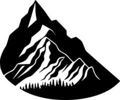 Mountain, Black and White Vector illustration