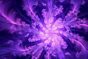Lazer light fractals, purple and white. photo