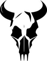 vaca cráneo - minimalista y plano logo - vector ilustración