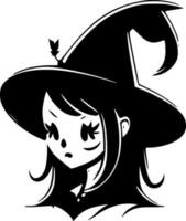 Witch, Minimalist and Simple Silhouette - Vector illustration