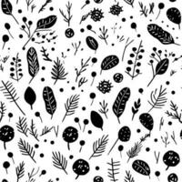 Seamless Pattern, Minimalist and Simple Silhouette - Vector illustration