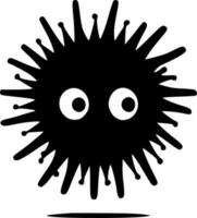 virus - negro y blanco aislado icono - vector ilustración
